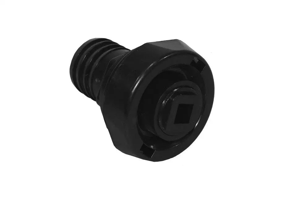 Passion | Drain Valve - 1 1/2" RB // 1" S, zwarte afvoerklep voor spa waterafvoer, Passion