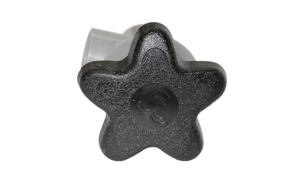 Passion | On/Off Turn Valve - 1" S x 1" S, Star Handle, Black