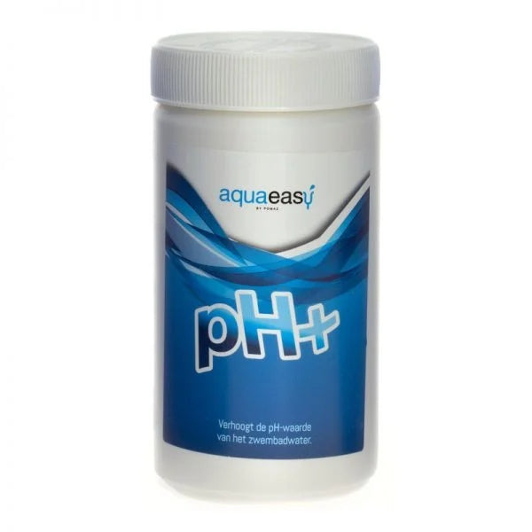 Pot 1 Kilo Aqua Easy pH+ voor het verhogen van zwembadwater pH-waarde, essentieel bij jacuzzi pomp gebruik Aqua Easy