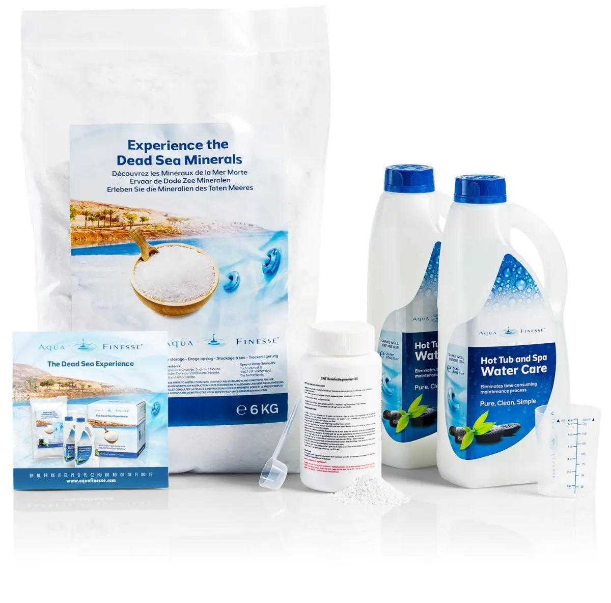 AquaFinesse Dead Sea Experience Box met Dode Zee-mineralen en spa-waterverzorging voor kristalhelder water AquaFinesse