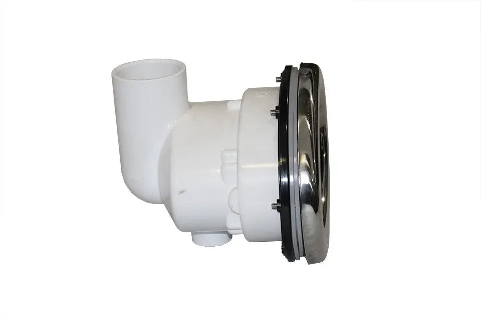 9 5/8" Mega Swim Jet, verstelbare richtbare jet, chrome-zwart, fixed in body, van Passion.