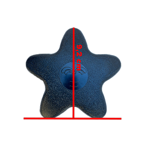 Passion | Poignée étoile - 1 1/2", Noir