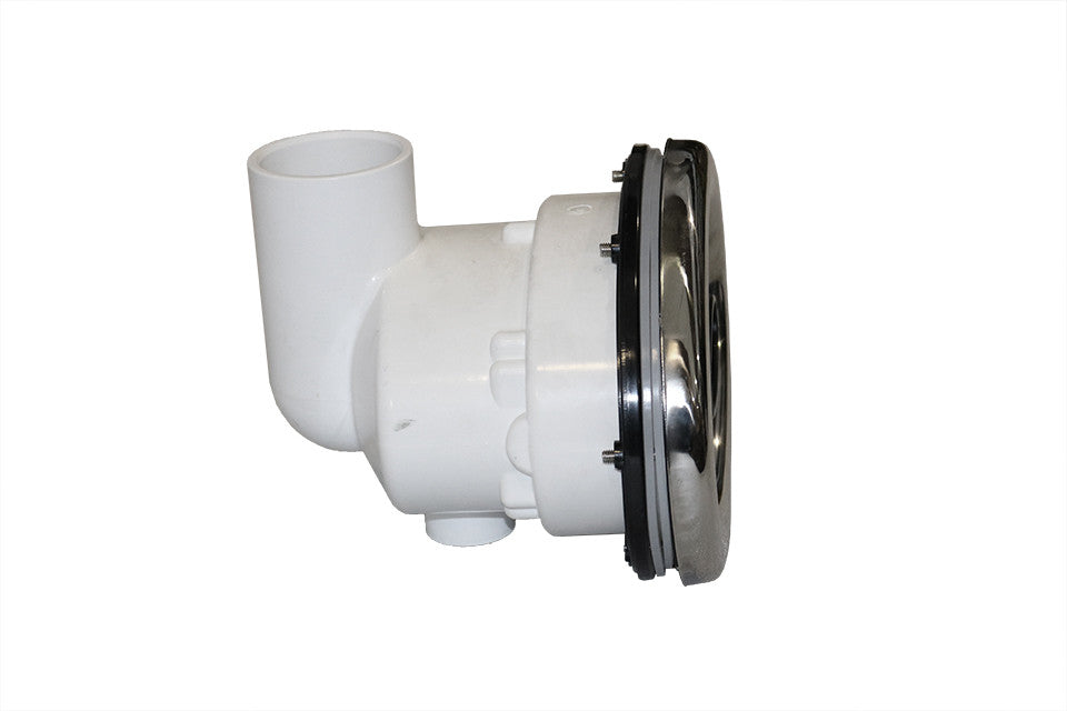 9 5/8" Mega Swim Jet, verstelbare richtbare jet, chrome-zwart, fixed in body, van Passion.